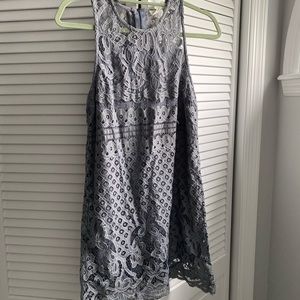 Gray crochet style dress